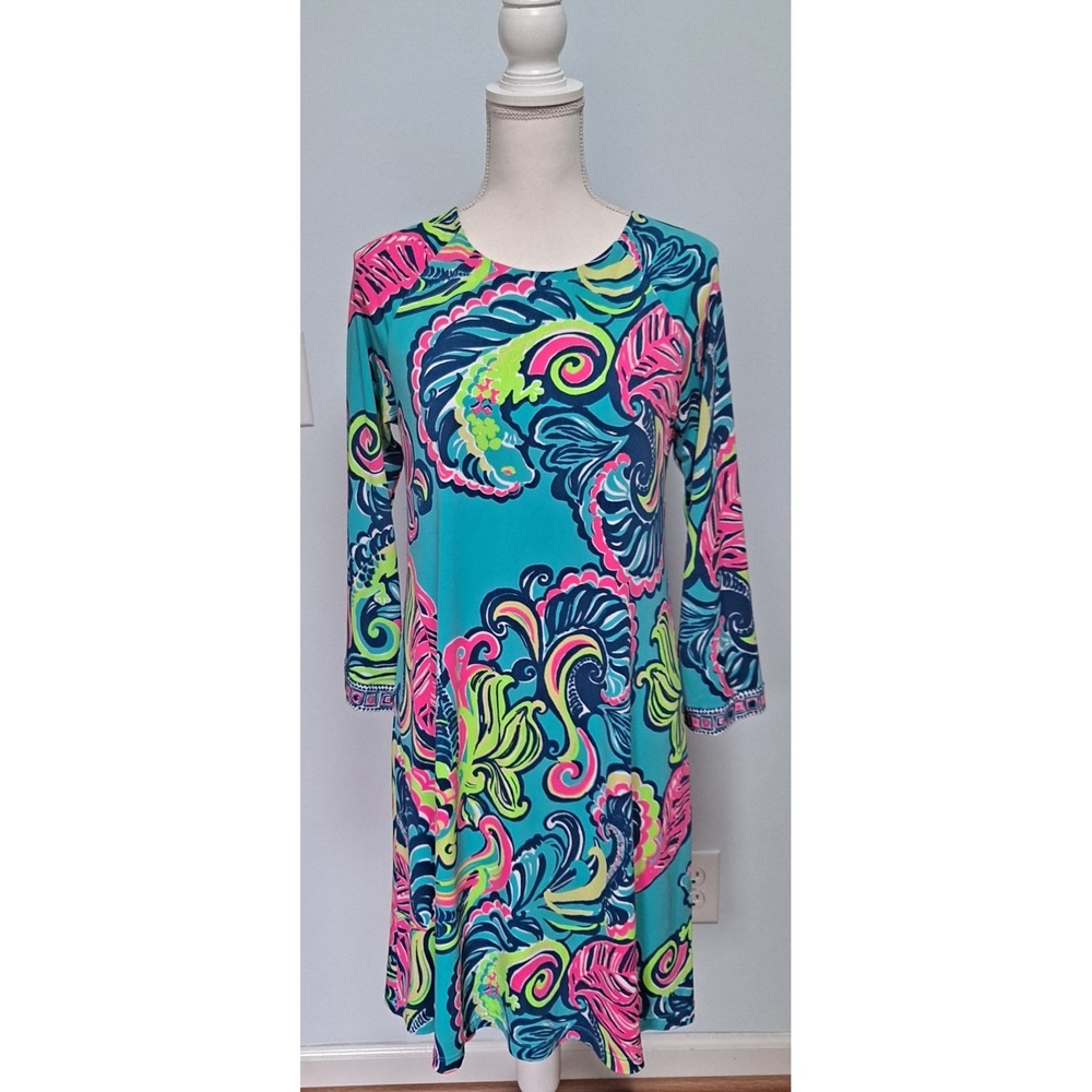 Lilly Pulitzer Bellavista Swing Dress  Medium Lined Bright Colors